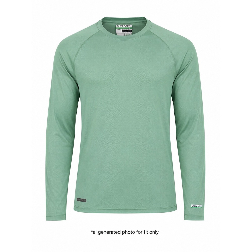 ExOfficio Buzz Off Insect Shield Long Sleeve Performance Shirt Mens XL Green